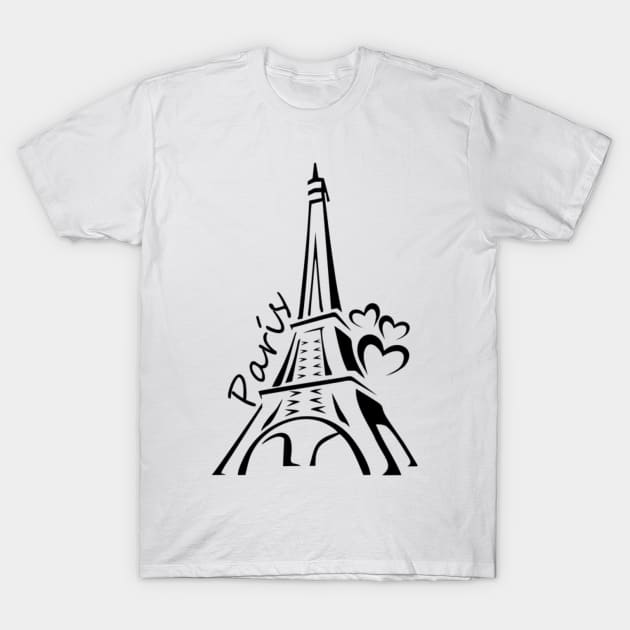 Eiffel tower t shirt cheap